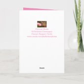 Brustkrebs für Schwester-Karte Karte (Rückseite)