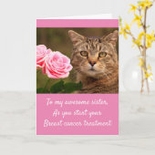 Brustkrebs für Schwester-Karte Karte (Gelbe Blume)