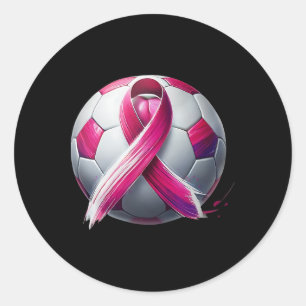 Brustkrebs-Fußball Byll Pink Ribbon Kick für eine  Runder Aufkleber