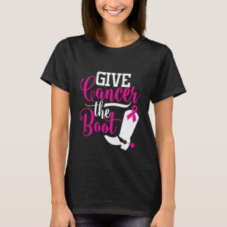 Brustkrebs| Geben Sie Krebs den Boot Cowboy T-Shirt
