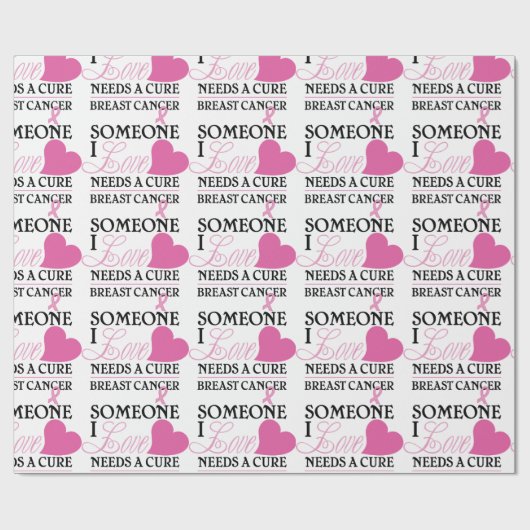 Brustkrebs Geschenkpapier (Flach)