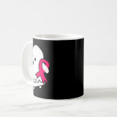 Brustkrebs Ghost Halloween rosa Brustkrebs A Kaffeetasse (Vorderseite Links)