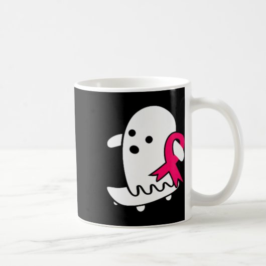 Brustkrebs Ghost Halloween rosa Brustkrebs A Kaffeetasse (Rechts)