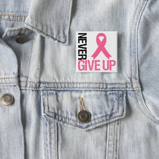 Brustkrebs gibt nie auf button (Beispiel)