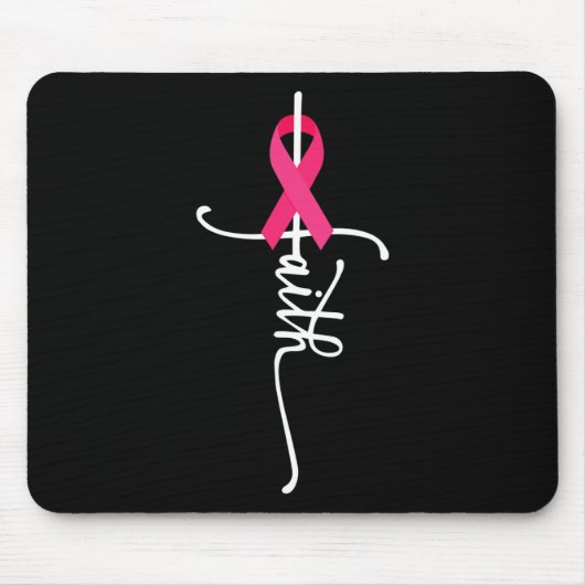 Brustkrebs Glaube Brustkrebs Bewusstsein Mousepad (Vorne)