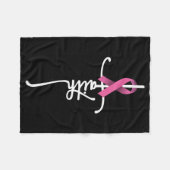 Brustkrebs-Glaube Brustkrebs Sensibilisierung für Fleecedecke (Vorderseite (Horizontal))