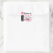 Brustkrebs GLAUBEN DREAM HOPE Runder Aufkleber (Tasche)