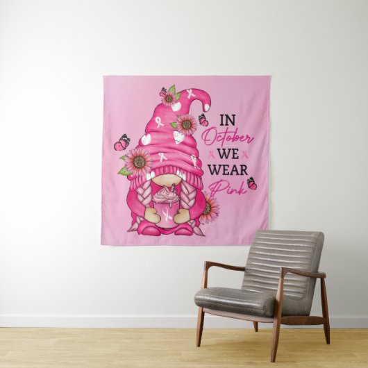 Brustkrebs-Gnome-Band Wandteppich (Beispiel)