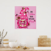 Brustkrebs-Gnome-Poster Poster (Küche)