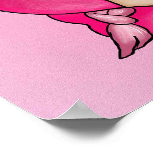 Brustkrebs-Gnome-Poster Poster (Ecke)