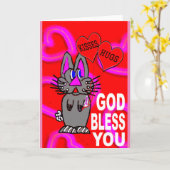 Brustkrebs Gott segne Sie Karte (Gelbe Blume)