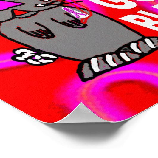 Brustkrebs Gott segne Sie Poster (Ecke)