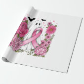 Brustkrebs Halloween Geist Boho Geschenkpapier (Ungerollt)
