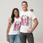 Brustkrebs Halloween-Geist Boho T-Shirt (Unisex)
