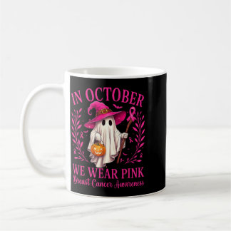 Brustkrebs Halloween Geist Hexe Kaffeetasse
