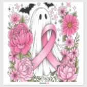 Brustkrebs Halloween Ghost Boho Aufkleber (Blatt)