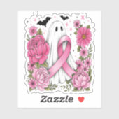 Brustkrebs Halloween Ghost Boho Aufkleber (Blatt)