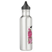 Brustkrebs Halloween Ghost Boho Edelstahlflasche (Links)