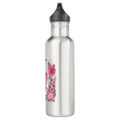 Brustkrebs Halloween Ghost Boho Edelstahlflasche (Rechts)