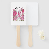 Brustkrebs Halloween Ghost Boho Fächer (Vorne und Hinten)