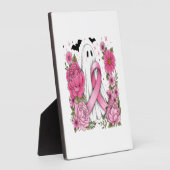 Brustkrebs Halloween Ghost Boho Fotoplatte (Seite)