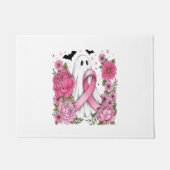 Brustkrebs Halloween Ghost Boho Fußmatte (Vorderseite)