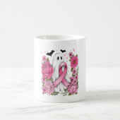 Brustkrebs Halloween Ghost Boho Kaffeetasse (Mittel)