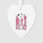 Brustkrebs Halloween Ghost Boho Ornament (Vorderseite)