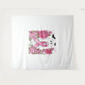 Brustkrebs Halloween Ghost Boho Wandteppich (Vorderseite (Horizontal))