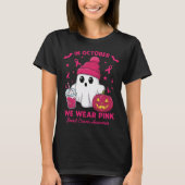 Brustkrebs Halloween im Oktober tragen wir Pink T-Shirt (Vorderseite)