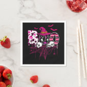 Brustkrebs Halloween-Kostümboo mit Hexenhut Serviette (Beispiel)