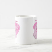 Brustkrebs-Häschen-Tasse Kaffeetasse (Mittel)