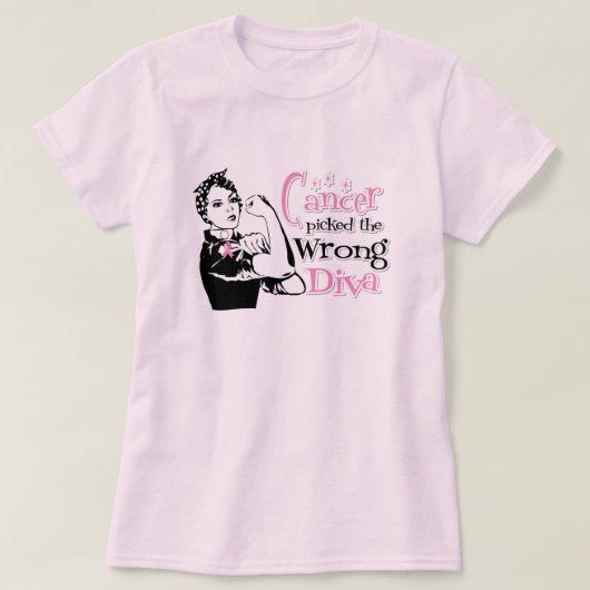 Brustkrebs hat die falsche Diva gefunden T-Shirt (Design vorne)