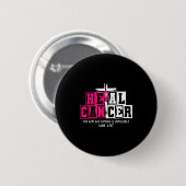 Brustkrebs Heilung Glauben Gott Christlich Button (Vorne & Hinten)