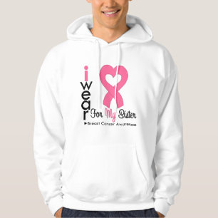 Brustkrebs-Herz-Band für meine Schwester Hoodie