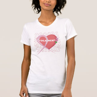 Brustkrebs-Herz kundengebundenes Trägershirt T-Shirt