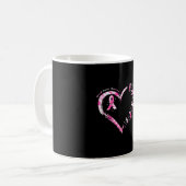 Brustkrebs Herz Libellen Bewusstsein Frauen Kaffeetasse (Vorderseite Links)