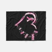 Brustkrebs Herzdrachen Bewusstsein Frauen Ki Fleecedecke (Vorderseite (Horizontal))