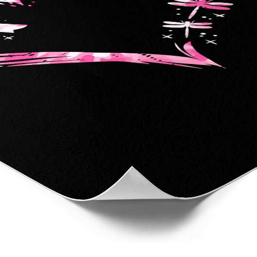 Brustkrebs Herzdrachen Bewusstsein Frauen Ki Poster (Ecke)