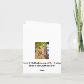 Brustkrebs Hinweis Karte-rosa Band im Sand. Karte (Rückseite)