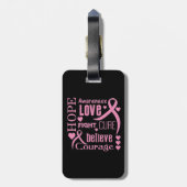 Brustkrebs-Hoffnung fasst Collage ab Gepäckanhänger (Rückseite vertikal)