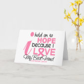 Brustkrebs-Hoffnung für meinen besten Freund Karte (Gelbe Blume)