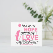 Brustkrebs Hoffnung für meinen besten Freund Postkarte (Stehend Vorderseite)