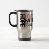 Brustkrebs Hoffnung Liebe Glaube Reisebecher (Links)