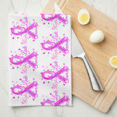 Brustkrebs Hoffnung Liebe Mut Geschirrtuch (Viertel Falte)