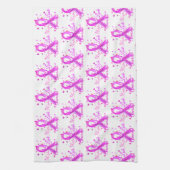 Brustkrebs Hoffnung Liebe Mut Geschirrtuch (Vertikal)