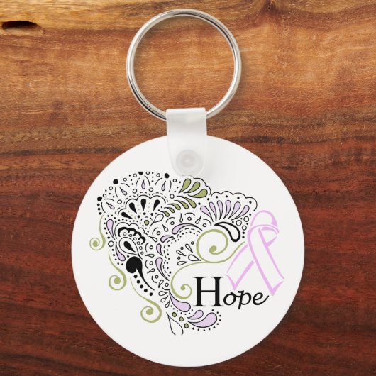 Brustkrebs Hoffnung - Schlüsselanhänger (Vorderseite)