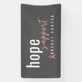 Brustkrebs. Hoffnung. Unterstützung. Banner (Vertikal)