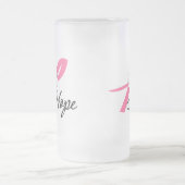 Brustkrebs-Hoffnungs-Band Mattglas Bierglas (Mittel)