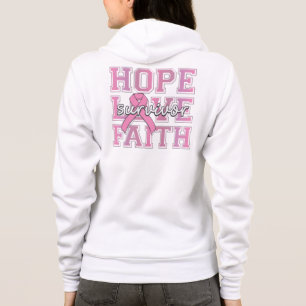 Brustkrebs-Hoffnungs-Liebe-Glauben-Überlebender Hoodie